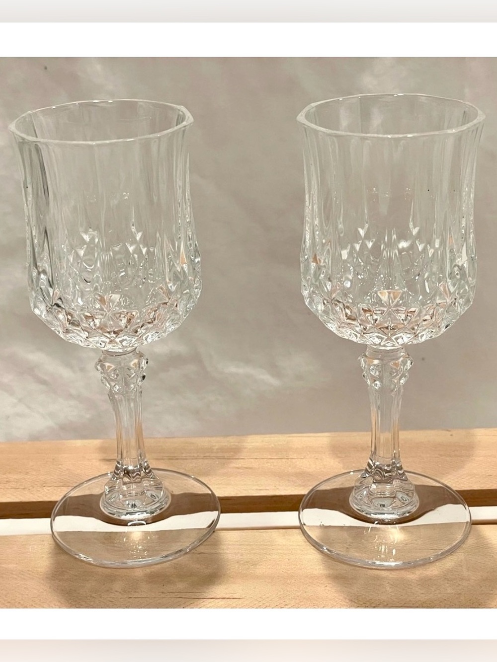 Pair (2) Cristal d’Arques “Longchamp” Genuine Crystal Cordial Sherry Glass